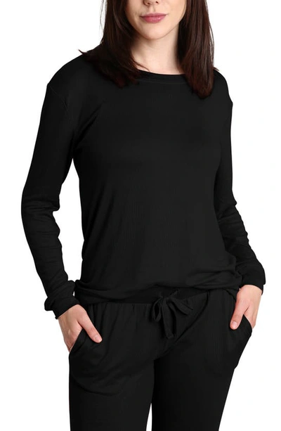 Shop Blis Long Pajamas In Black