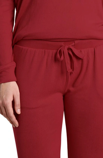 Shop Blis Long Pajamas In Deep Red