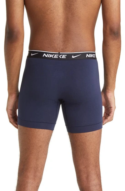 Shop Nike Dri-fit Essential 3-pack Stretch Cotton Boxer Briefs In Dark Beetroot