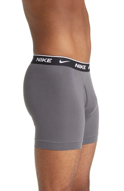 Shop Nike Dri-fit Essential 3-pack Stretch Cotton Boxer Briefs In Logo Tape Print