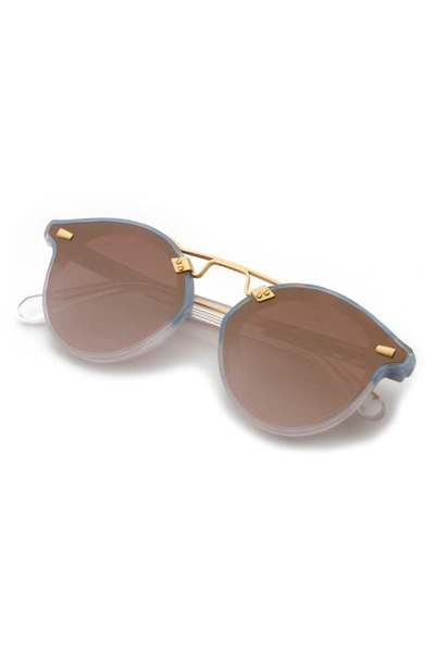 Shop Krewe St. Louis 62.5mm Gradient Oversize Round Sunglasses In Opaline / Amber