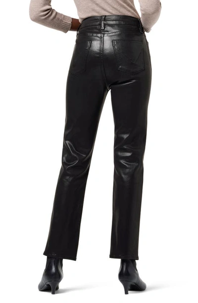 Shop Hudson Nico Coated Straight Leg Ankle Jeans In Coated Black Beauty