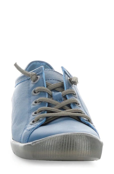 Shop Softinos By Fly London Isla Distressed Sneaker In 039 Blue Denim Smooth Leather