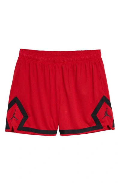 Shop Jordan Heritage Diamond Shorts In Gym Red/ Black