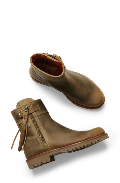 Penelope Chilvers Crop Tassel Leather Boot In Biscuit