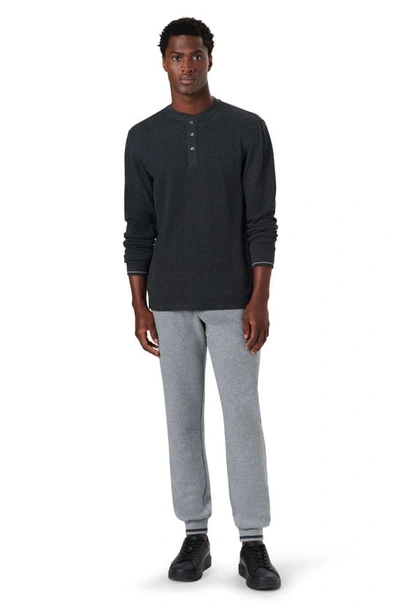 Shop Bugatchi Regular Fit Long Sleeve Waffle Knit Henley In Graphite