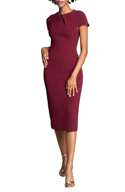 Shop Dress The Population Lainey Body-con Dress In Burgundy