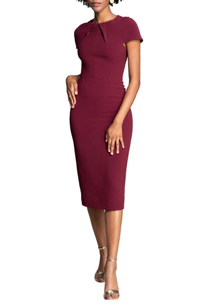 Dress The Population Lainey Body-con Dress In Burgundy