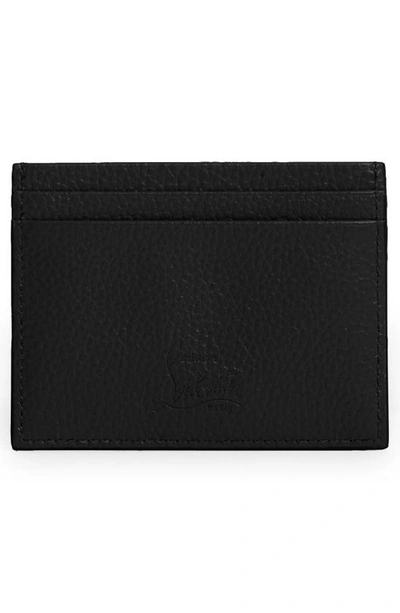 Christian Louboutin Kios Simple Leather Card Case In Black/ Ultrablack