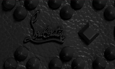 Christian Louboutin Kios Simple Leather Card Case In Black/ Ultrablack