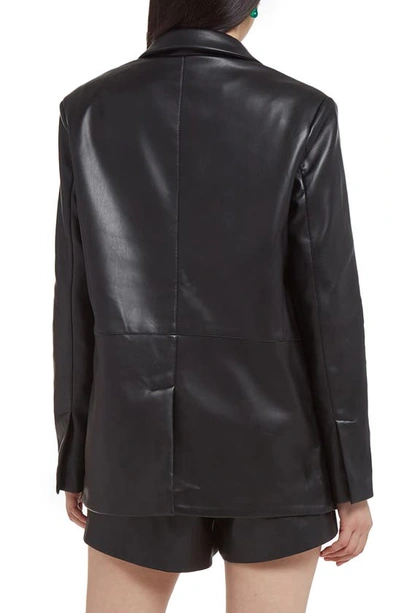 Shop Apparis Killian Faux Leather Blazer In Noir