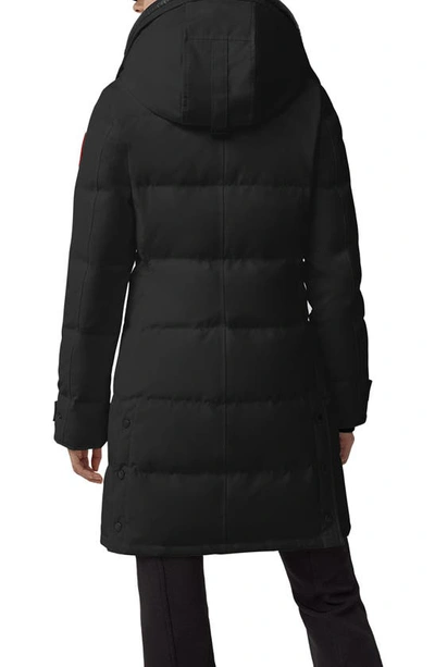 Canada Goose Long Sleeve Padded Quilted Coat With Cuffs In Black