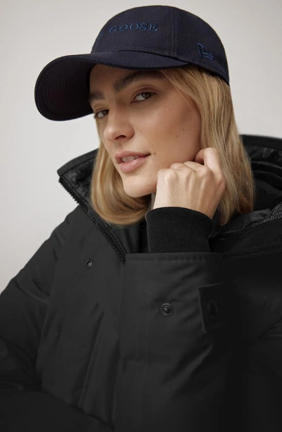 Canada Goose Long Sleeve Padded Quilted Coat With Cuffs In Black