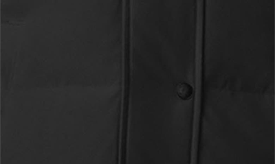 Canada Goose Long Sleeve Padded Quilted Coat With Cuffs In Black