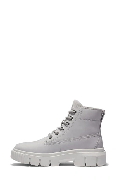 Shop Timberland Greyfield Waterproof Leather Boot In Gray Violet