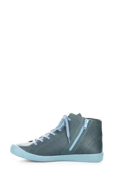 Shop Softinos By Fly London Ibbi Lace-up Sneaker In Forest Green Supple Leather