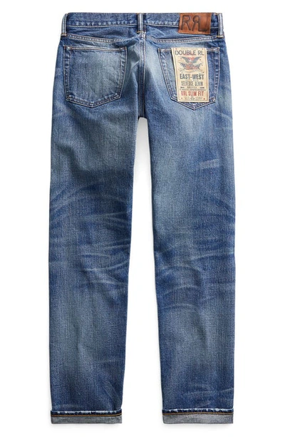 Double Rl Slim Fit Jeans In Hillsview Wash