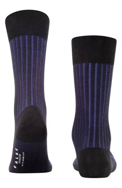 Shop Falke Shadow Cotton Socks In Black-blue
