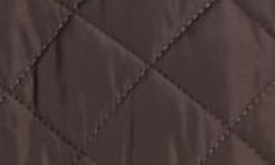 Shop Gallery Quilted Jacket With Faux Shearling Trim In Dark Cocoa