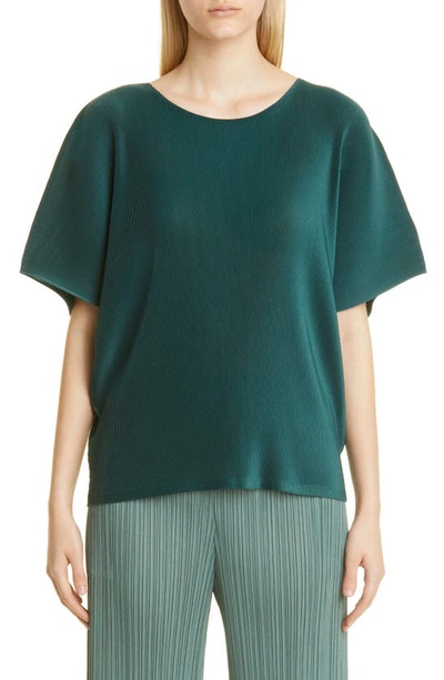 Mist August Pleated Top In Green