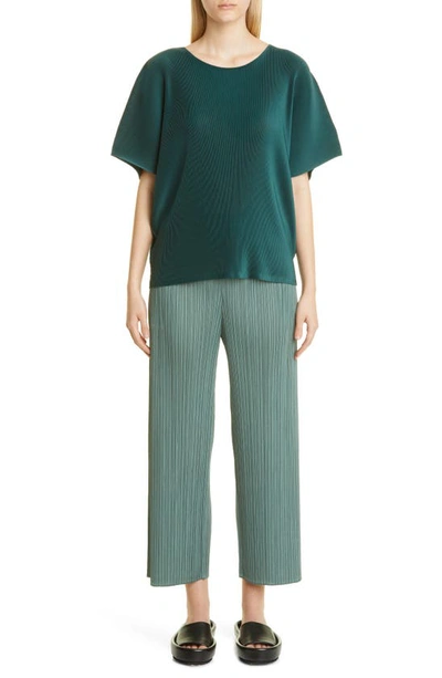 Mist August Pleated Top In Green