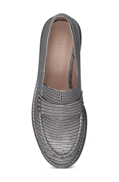 Shop Aerosoles Ulla Loafer In Grey Lizard