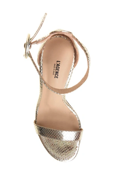 Shop L Agence Gisele Ii Ankle Strap Sandal In Gold