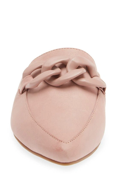 Shop Steve Madden Fleur Pointed Toe Mule In Pink Nubuck Leather