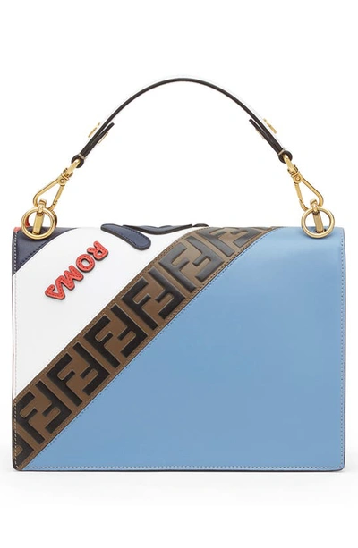 Shop Fendi X Fila Kan I Mania Logo Shoulder Bag In Nebul Multi/ Oro Vibrant