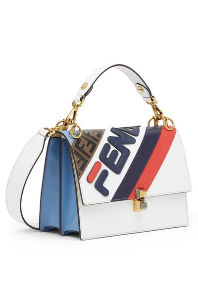 Shop Fendi X Fila Kan I Mania Logo Shoulder Bag In Nebul Multi/ Oro Vibrant