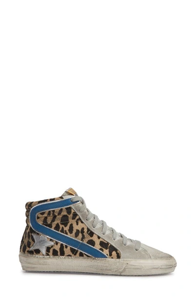 Shop Golden Goose Genuine Calf Hair High Top Sneaker In Ice/ Leopard Print