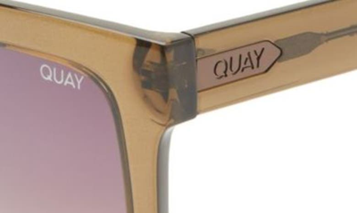 Shop Quay Icy 58mm Square Polarized Sunglasses In Green / Brown Polarized