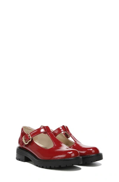 Shop Sam Edelman Kids' Taelor T-strap Shoe In Dark Red