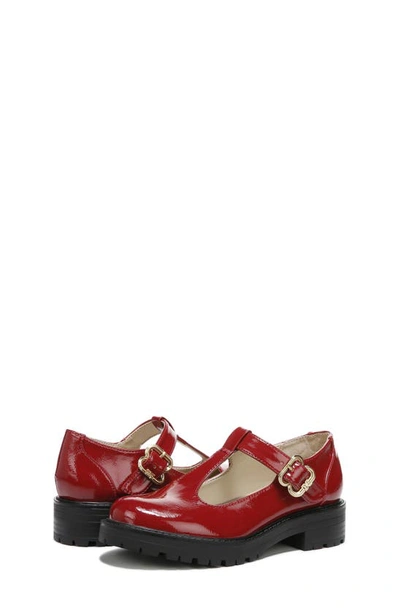 Shop Sam Edelman Kids' Taelor T-strap Shoe In Dark Red