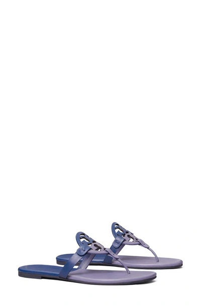 Tory Burch Miller Soft Bicolor Sandal In Dark Lotus/bermuda | ModeSens