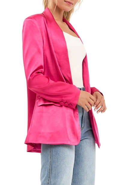Endless Rose The Satin Blazer In Pink