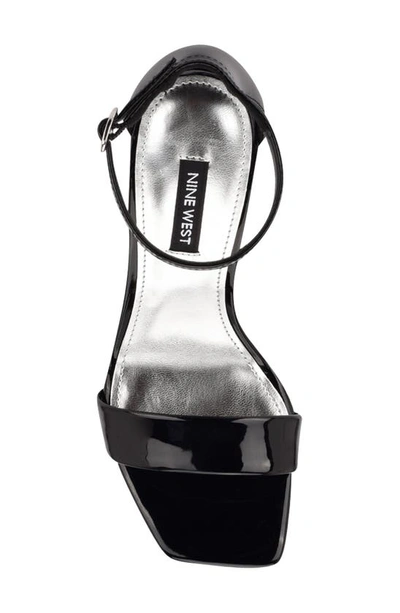 Shop Nine West Marrie Sandal In Black Patent