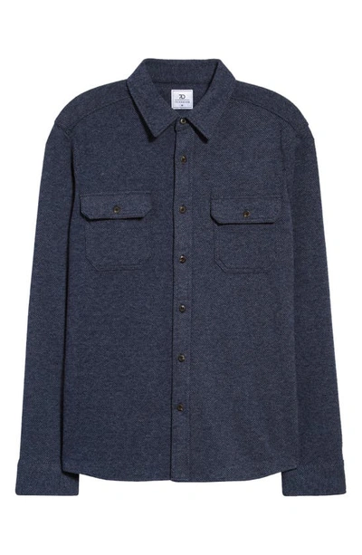 7 Diamonds Generations Stretch Twill Button-up Shirt In Indigo