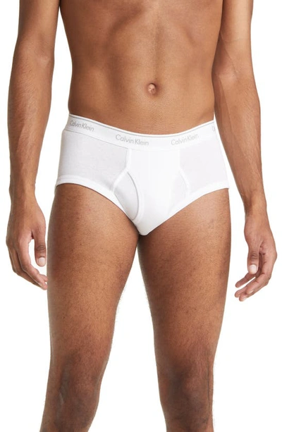 Calvin Klein 3-pack Moisture Wicking Stretch Cotton Briefs In White