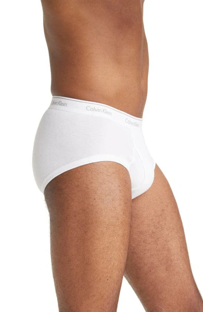 Calvin Klein 3-pack Moisture Wicking Stretch Cotton Briefs In White