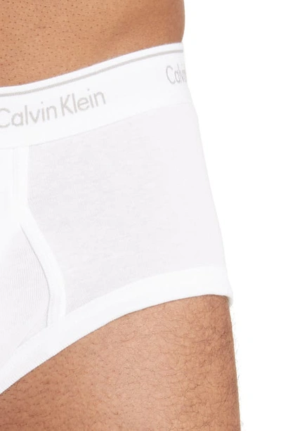 Calvin Klein 3-pack Moisture Wicking Stretch Cotton Briefs In White