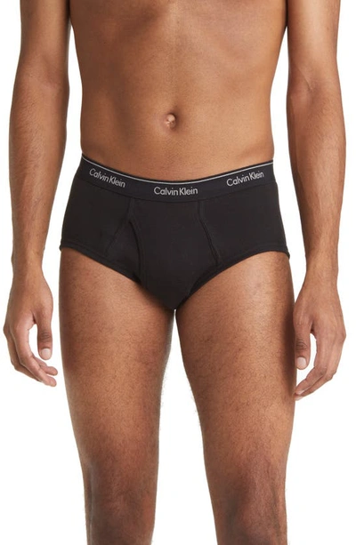 Calvin Klein 3-pack Cotton Classics Briefs In Black
