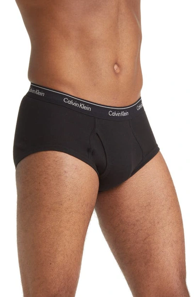 Shop Calvin Klein 3-pack Cotton Classics Briefs In Black