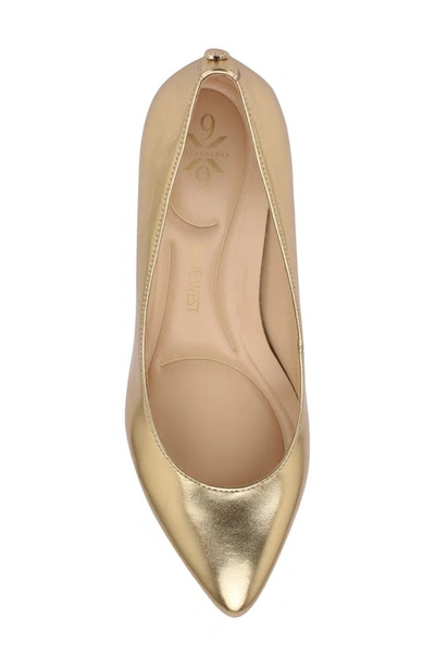 Shop Nine West Cal 9x9 Wedge Pump In Gold