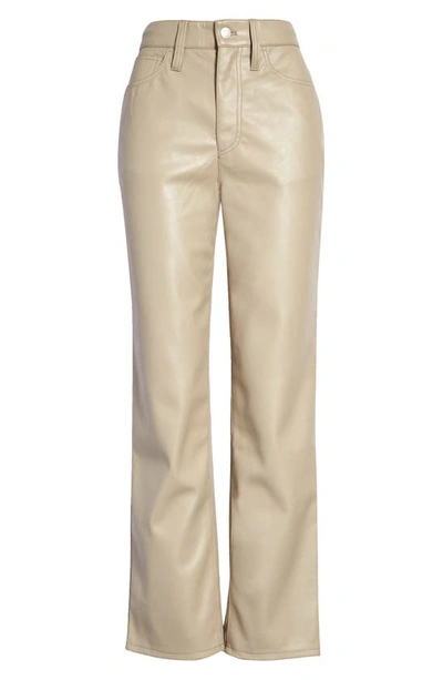 Shop Madewell The Perfect High Waist Straight Leg Faux Leather Pants In Forest