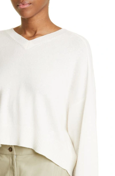 Shop Loulou Studio Emsalo V-neck Cashmere Sweater In Ivory