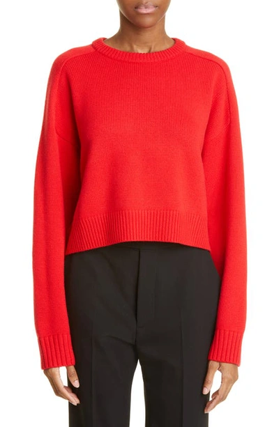 Loulou Studio Bruzzi Wool-cashmere Jumper In Red