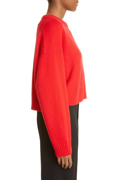 Loulou Studio Bruzzi Wool-cashmere Jumper In Red