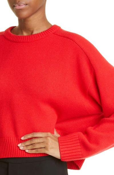 Shop Loulou Studio Bruzzi Oversize Wool & Cashmere Sweater In Red