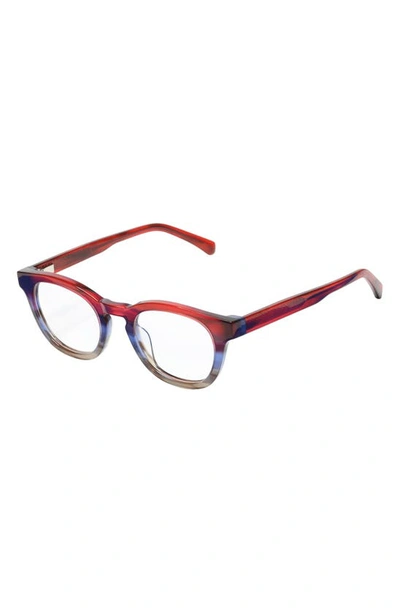 Shop Eyebobs Waylaid 46mm Reading Glasses In Red/ Blue/ Fade/ Clear